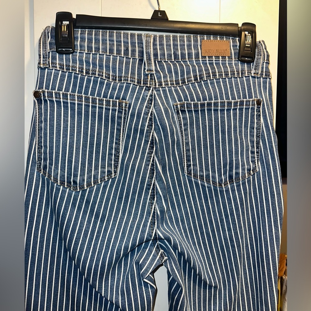 Judy Blue® Ultra High Rise Super Flare Jean In Pin Stripe - Picture 14 of 14